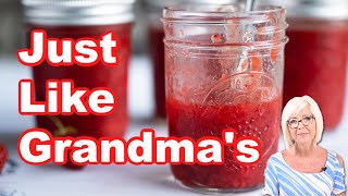 Easy NO COOK Strawberry Freezer Jam [upl. by Kcirrad962]