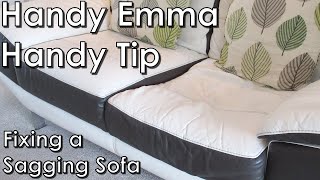 How To Fix a Leather Sagging Sofa  Super Simple [upl. by Idnaj]