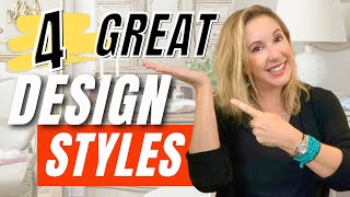 FOUR INTERIOR DESIGN STYLES and how to get the look [upl. by Seton]