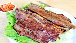 How to Cook LA Galbi Korean BBQ Short Ribs [upl. by Nwahsiek]