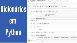 Dicionários em Python Curso Python para machine learning  Aula 5 [upl. by Barbi]