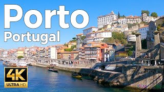 Porto Portugal Walking Tour 4k Ultra HD 60fps – With Captions [upl. by Hadwin]