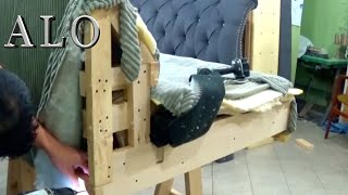 HOW TO REMOVE AN ARM OFF A SOFA  ALO Upholstery [upl. by Spiro]