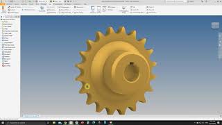 Making Sprocket from Design Center in Autodesk Inventor 2020 [upl. by Portia826]