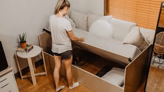 DIY Sofa Bed with Storage [upl. by Enihsnus]