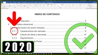 WORD Como hacer un INDICE automático para Tesis Tesina Monografías y otros documentos [upl. by Thant414]