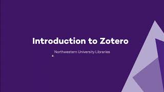 Introduction to Zotero [upl. by Clarice]