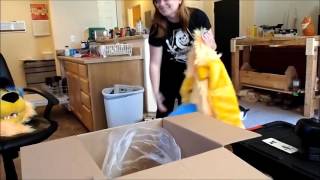 Fursuit Unboxing and First Suit Up [upl. by Emoreg82]