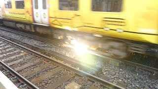 Merseyrail 507 009 making arcs at Birkdale station [upl. by Aicercul]