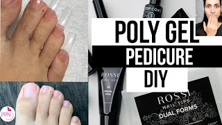 DIY Pedicure at Home with Poly Gel amp Dual Forms [upl. by Nirat]