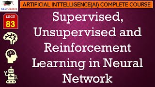 L83 Supervised Unsupervised and Reinforcement Learning in Neural Network  Artificial Intelligence [upl. by Snahc]