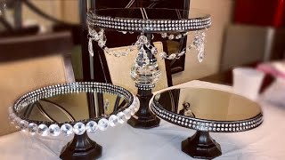 Dollar Tree DIY Glam Cake Stands 3 Different Designs [upl. by Averyl]