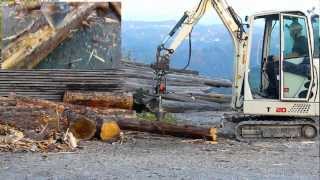 Holzspalter mit Minibagger Terex TC20 [upl. by Fitzhugh995]