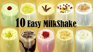 10 Easy Milkshake Recipe – How to Make Milkshake at Home [upl. by Arva205]