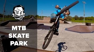 Mountain Biking at a Skatepark [upl. by Atinnod]