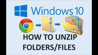 Windows 10  Unzip Files amp Folders  How to Extract a Zip File or Folder on MS Microsoft PC Explorer [upl. by Yecram664]