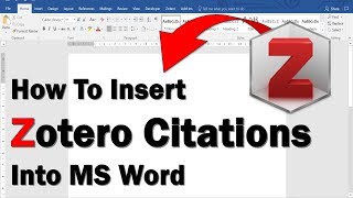 How To Insert Zotero Citations Into Microsoft Word [upl. by Zaslow]