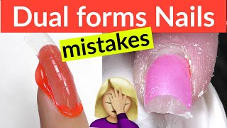 Dual Form Nails  Common MISTAKES [upl. by Christie28]