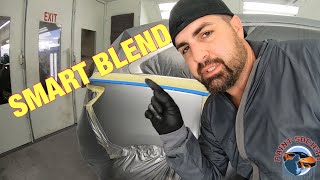 Car Painting HOW TO Blend Basecoat and Clearcoat [upl. by Cruce]