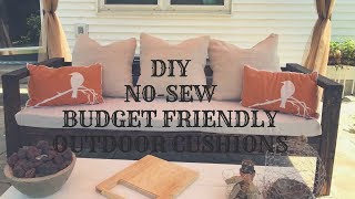 DIY NOSEW BUDGET FRIENDLY OUTDOOR CUSHIONS [upl. by Haidebej]