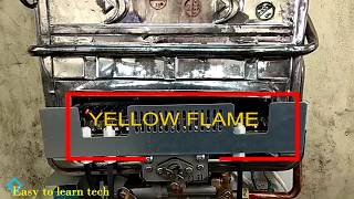 GAS WATER HEATER YELLOW FLAME TROUBLESHOOTING [upl. by Eleanor208]