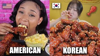 AMERICAN VS KOREAN MUKBANGERS [upl. by Engen]