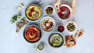 HOW TO MAKE HUMMUS » 5 ways healthy amp easy [upl. by Benil18]