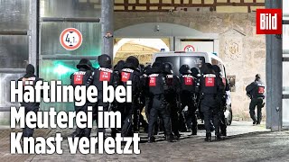 Gefängnismeuterei Polizei stürmt Knast in Thüringen  JVA Untermaßfeld [upl. by Irac]