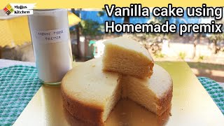 Vanilla Cake using Homemade Premix  Bakery Style cake  Simple and quick recipe [upl. by Yleoj]